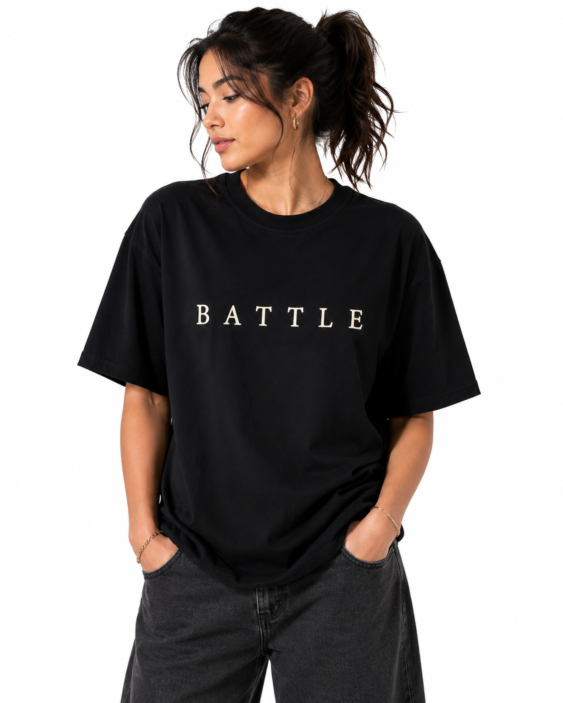 GOD FIGHTS MY BATTLES — Unisex Oversized T-Shirt