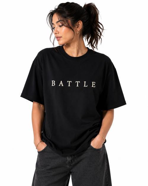 GOD FIGHTS MY BATTLES — Unisex Oversized T-Shirt