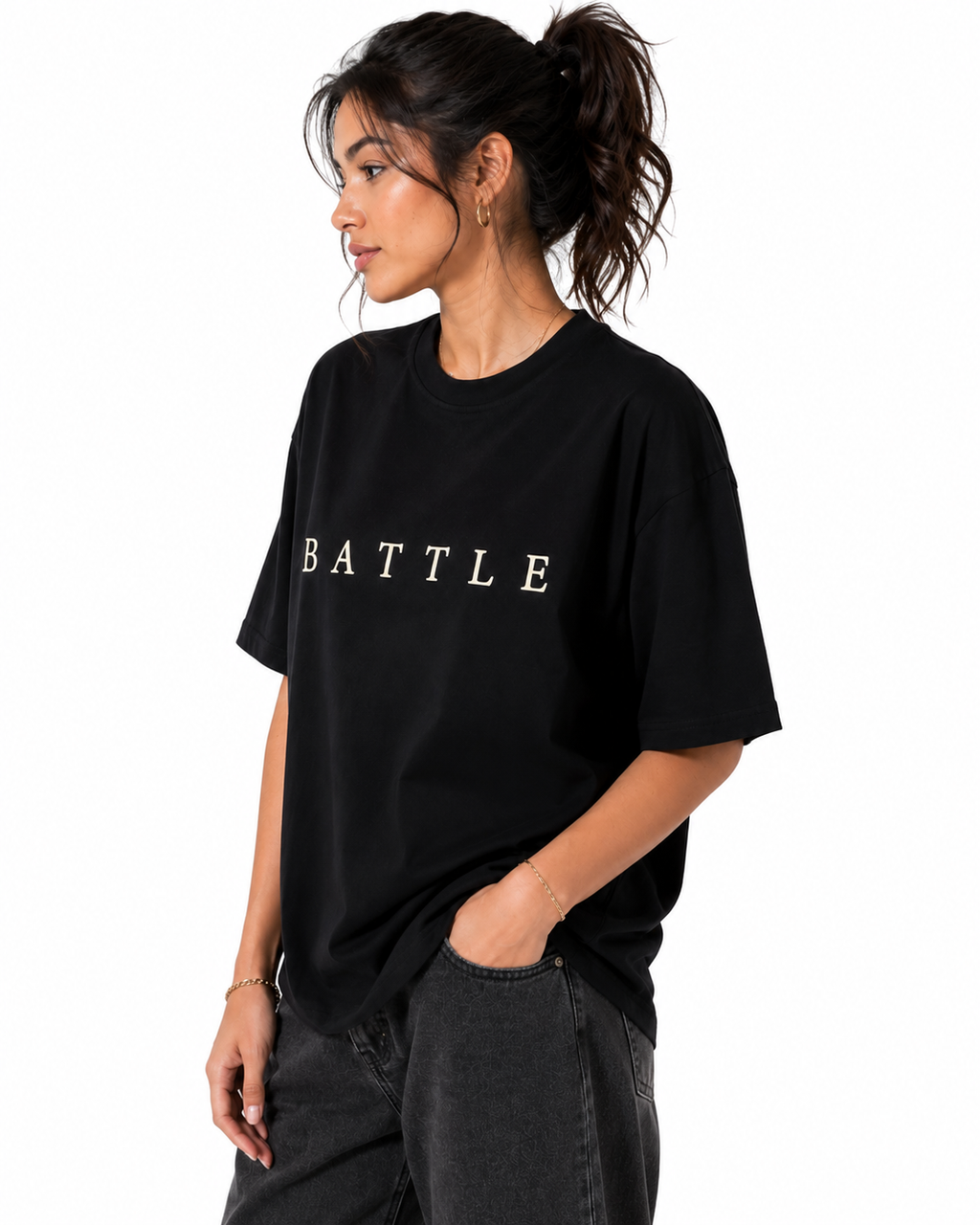 GOD FIGHTS MY BATTLES — Unisex Oversized T-Shirt