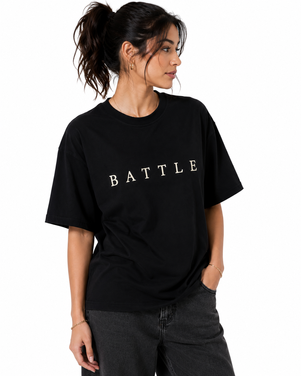 GOD FIGHTS MY BATTLES — Unisex Oversized T-Shirt