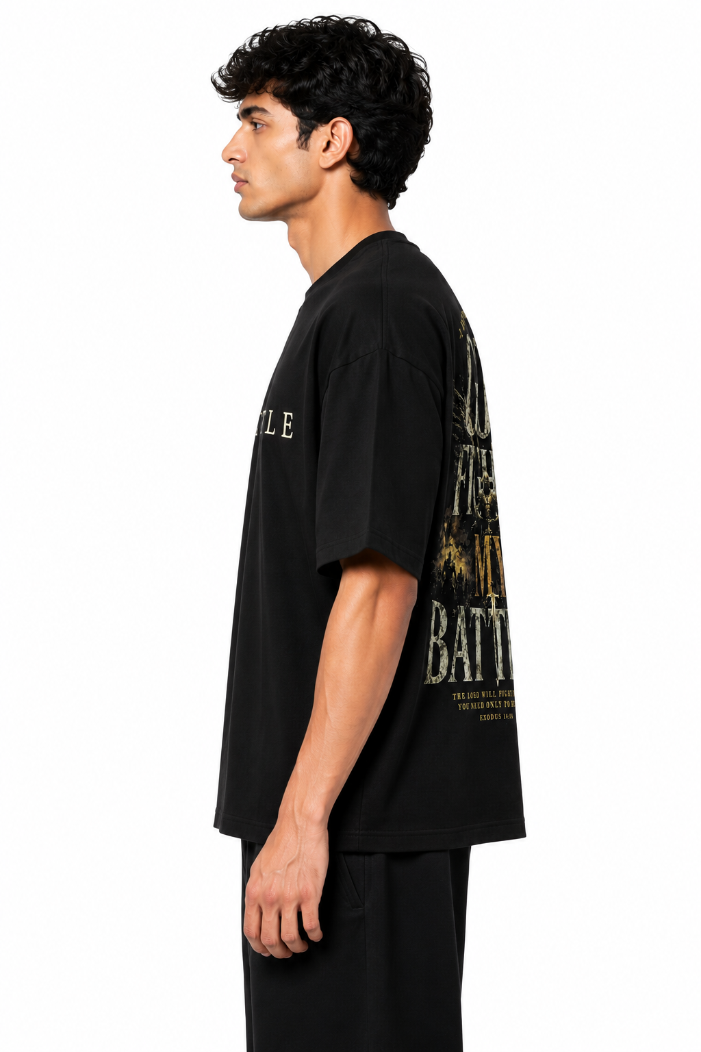 GOD FIGHTS MY BATTLES — Unisex Oversized T-Shirt