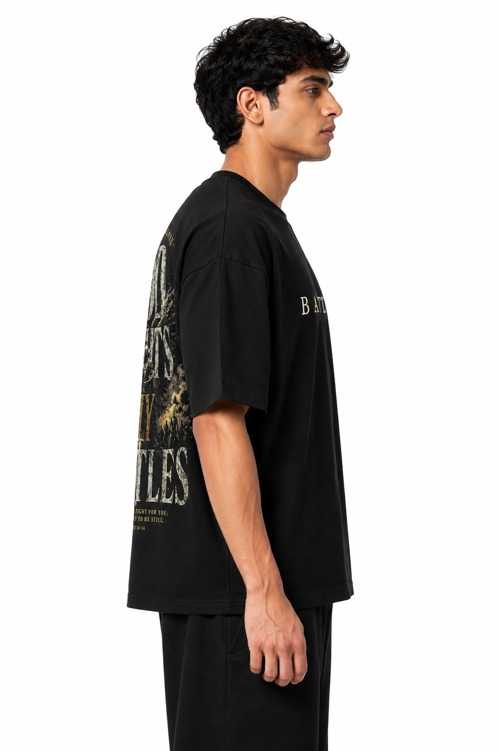 GOD FIGHTS MY BATTLES — Unisex Oversized T-Shirt